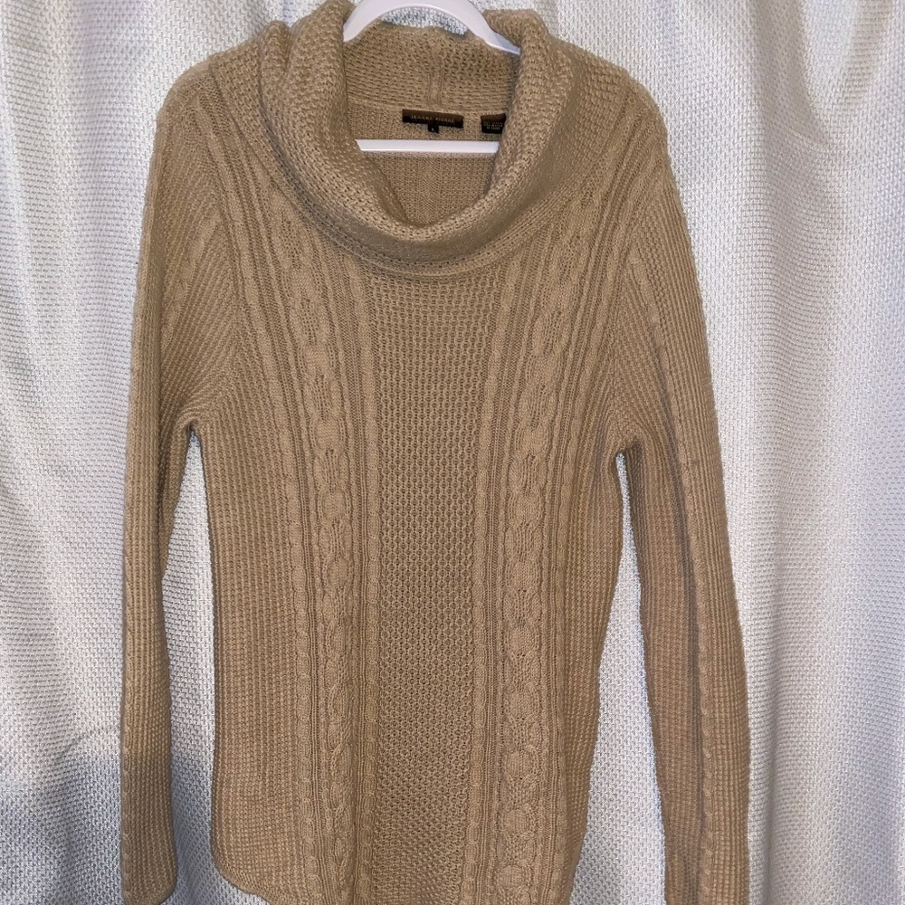 Tan Cowl-neck sweater